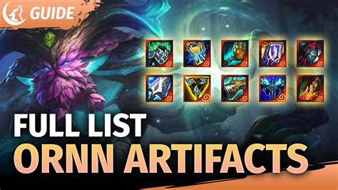 tft ornn items|TFT Artifact Cheat Sheet & Tier List